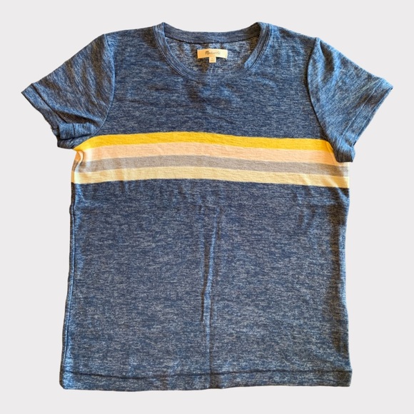 MADEWELL Woman’s Hi-Fi Shrunken Tee Blue Size Medium NWT - Picture 2 of 7